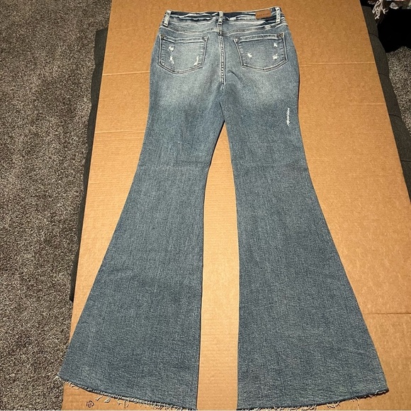 Judy Blue High Waist Distressed Flare Jeans, size 9/29 NWOT - Picture 5 of 14